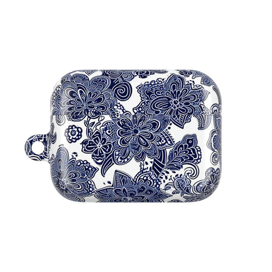 Blue Floral AirPod Case — Porcelain - Inspired Protective Cover - DIGITAL X