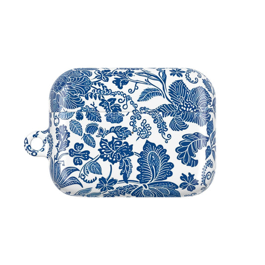 Blue Floral AirPod Case — Vintage Porcelain Pattern Protective Cover - DIGITAL X