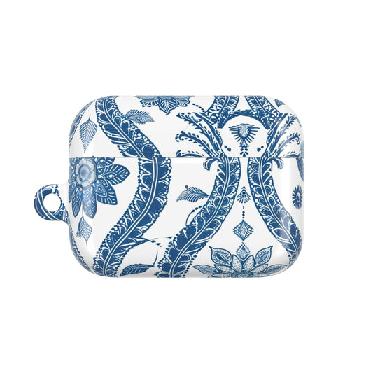 Blue Floral Paisley AirPod Case — Vintage Ceramic - Inspired Protective Cover - DIGITAL X