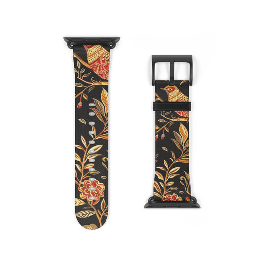 Floral Autumn Watch Band – Vintage Fall Leaves Apple Watch Strap - DIGITAL X