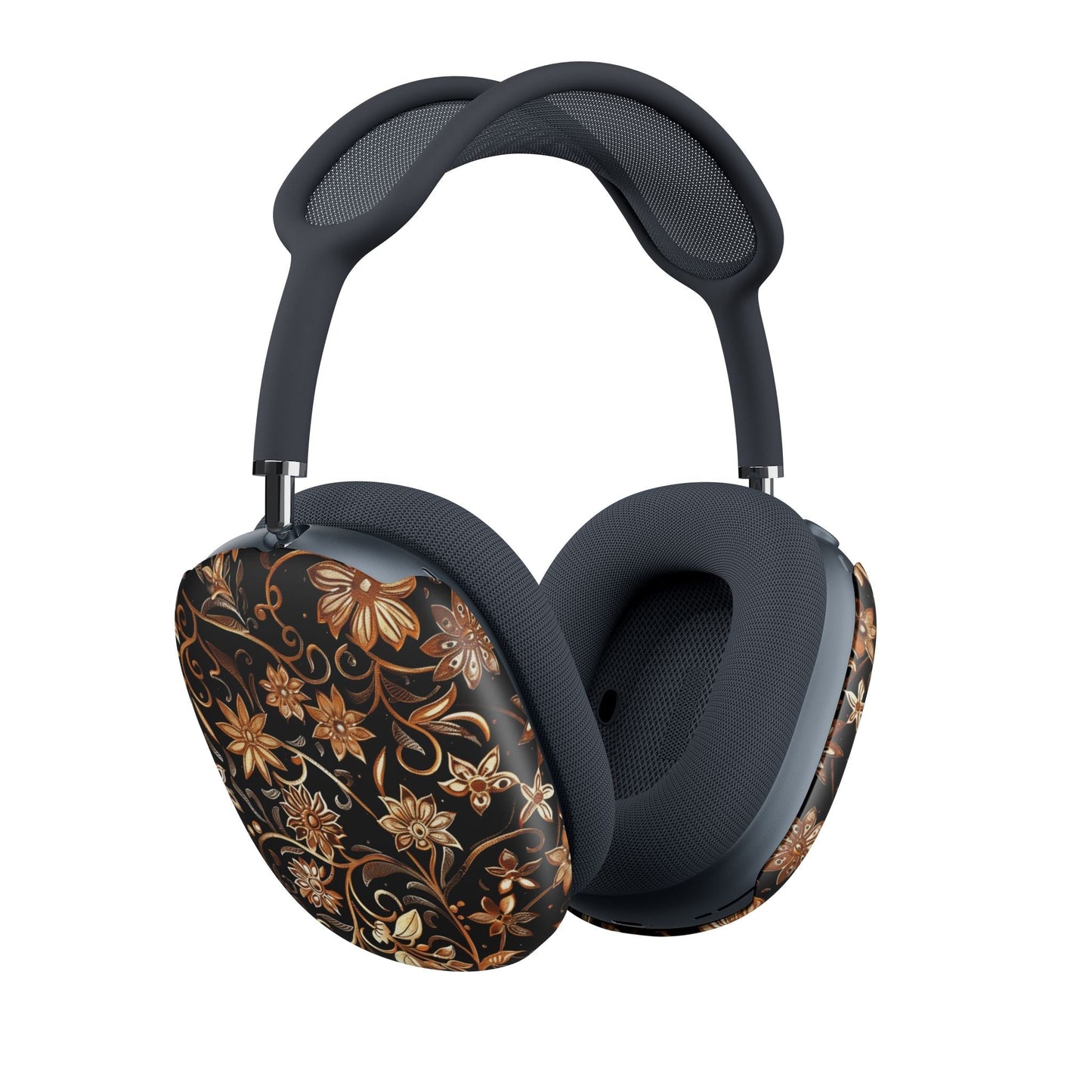 Floral Baroque AirPod Max Case — Vintage Gold Black Earcup Skins - DIGITAL X