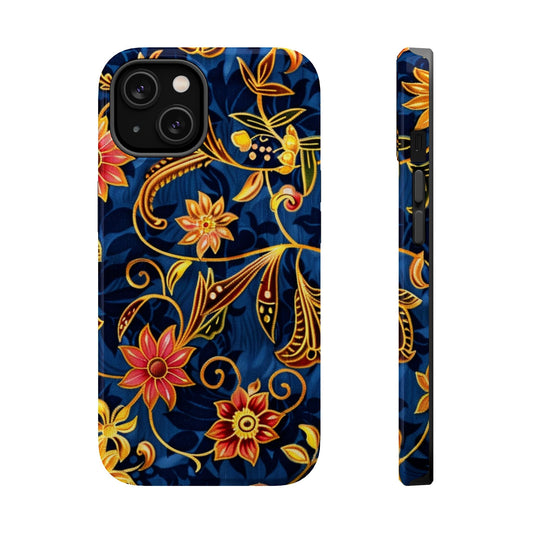 Floral Filigree Magnetic Phone Case — Impact - Resistant Decorative Cover - DIGITAL X