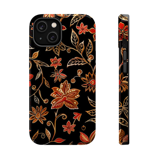 Floral Noir Magnetic Impact - Resistant Phone Case - DIGITAL X