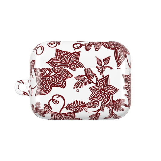Floral Paisley AirPod Case β Burgundy Vintage Pattern - DIGITAL X