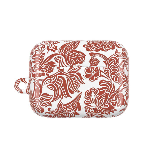 Floral Paisley AirPod Case — Red Boho Protective Cover - DIGITAL X