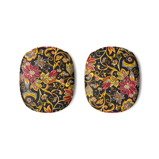 Floral Paisley AirPods Max Case — Black & Gold Protective Covers - DIGITAL X
