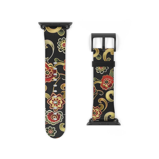 Floral Paisley Apple Watch Band — Vintage Boho Wrist Strap - DIGITAL X