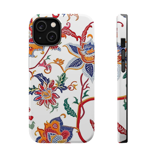 Floral Tile Magnetic Impact Phone Case - DIGITAL X