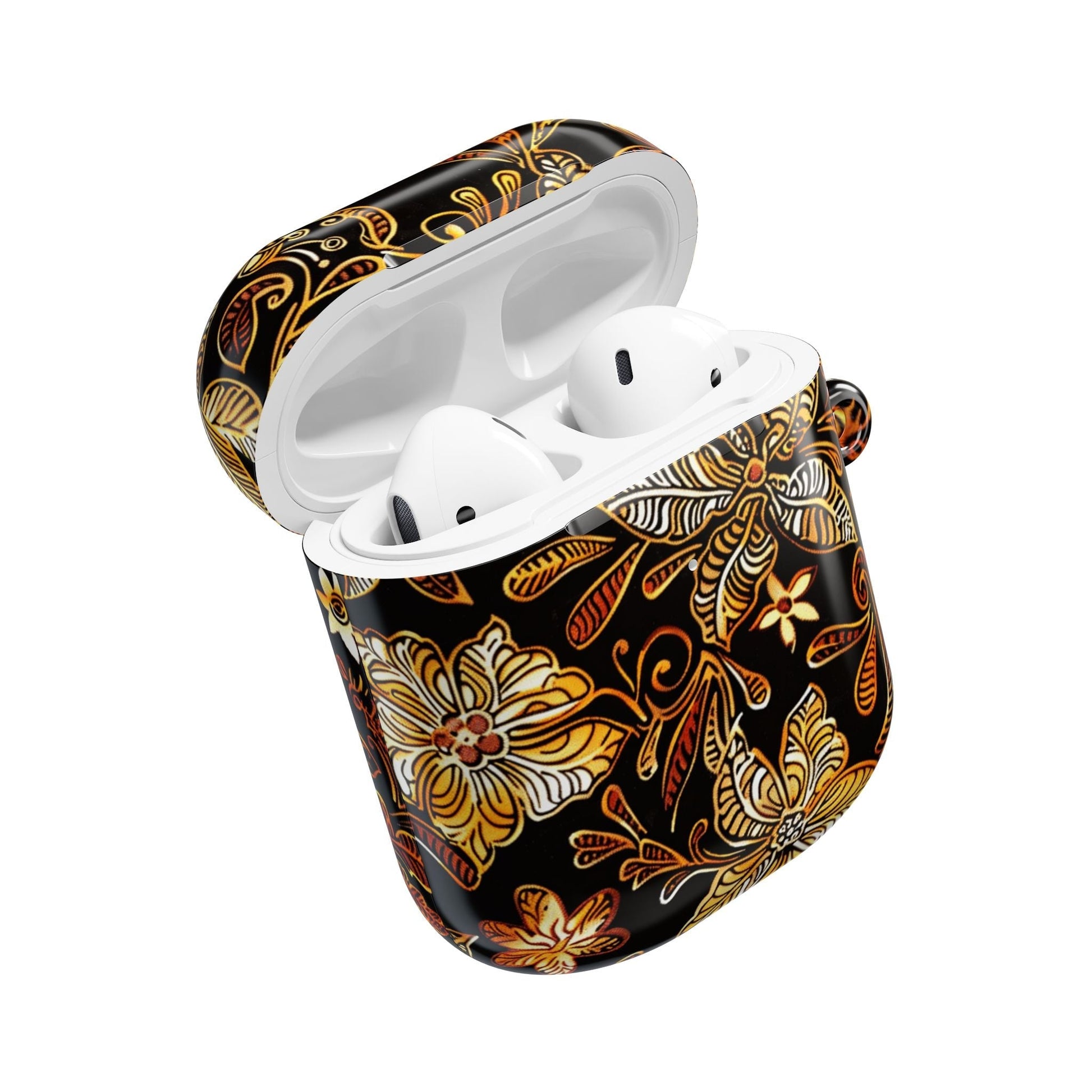 AirPod Case — Black & Gold Floral Batik Protective Cover - DIGITAL X