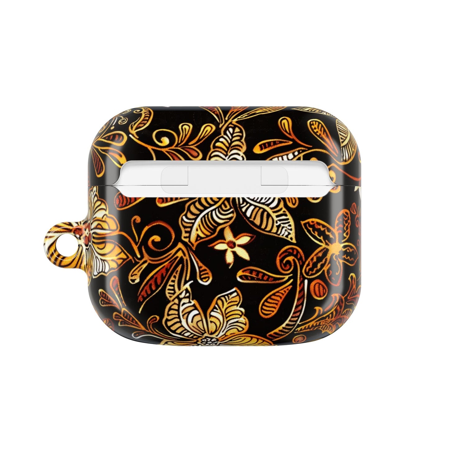 AirPod Case — Black & Gold Floral Batik Protective Cover - DIGITAL X
