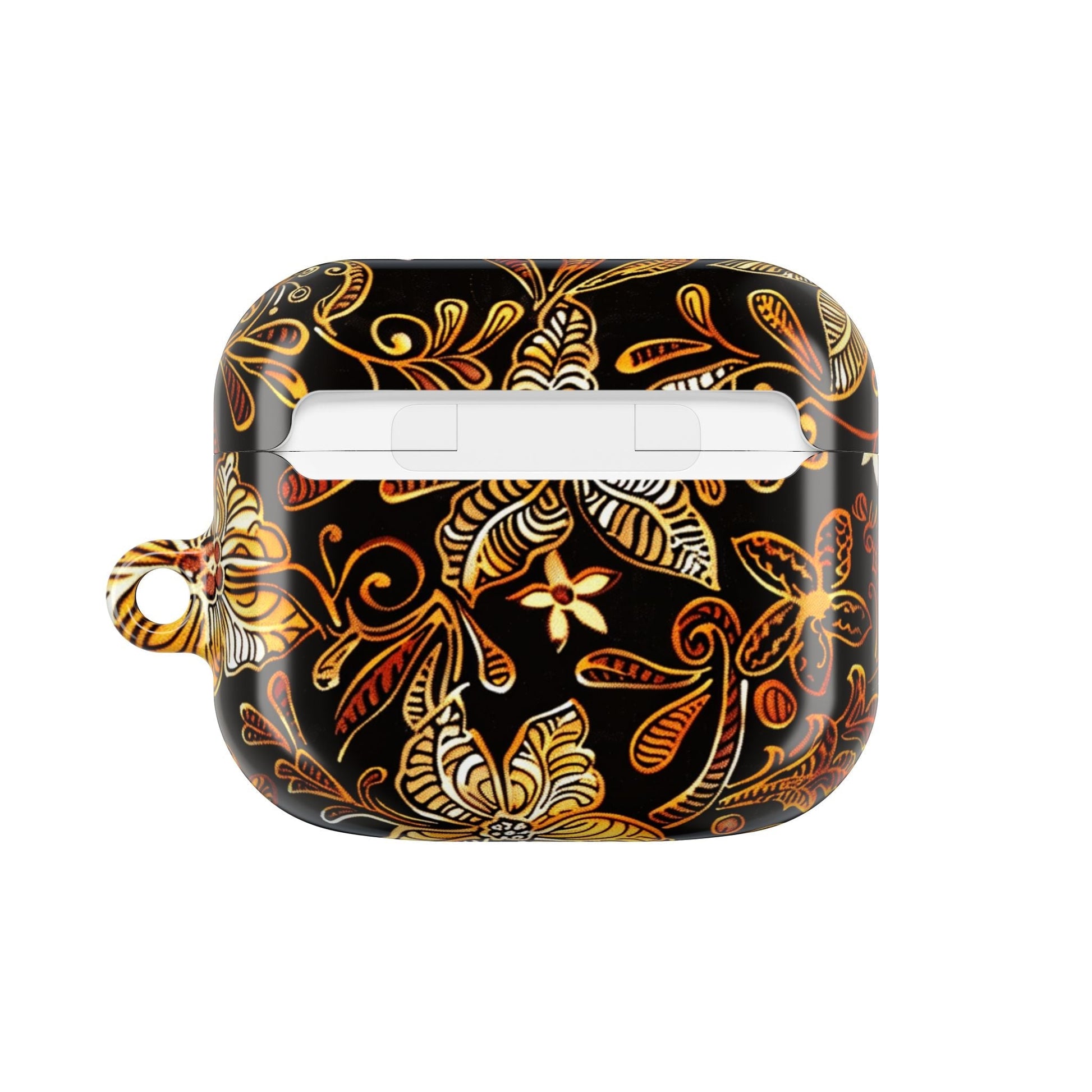 AirPod Case — Black & Gold Floral Batik Protective Cover - DIGITAL X