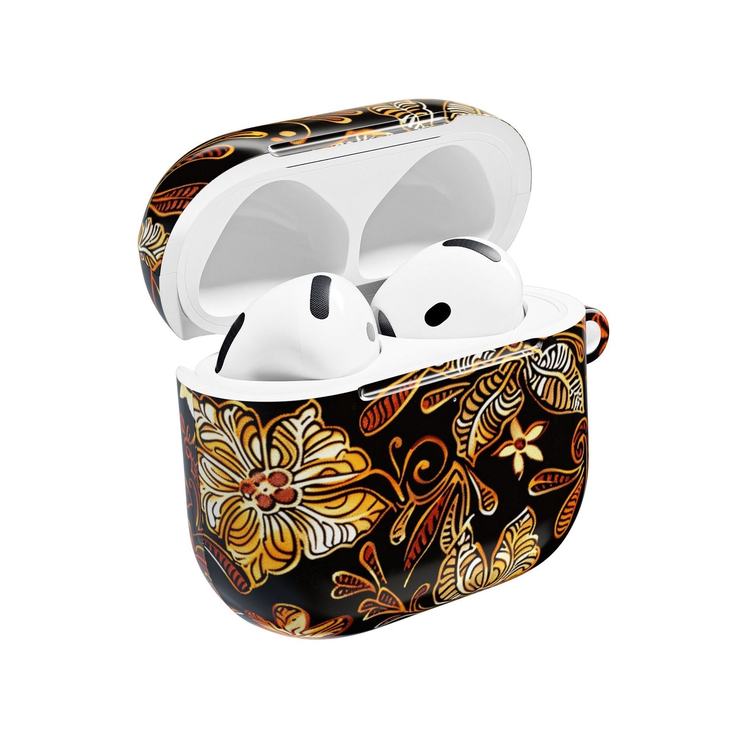 AirPod Case — Black & Gold Floral Batik Protective Cover - DIGITAL X
