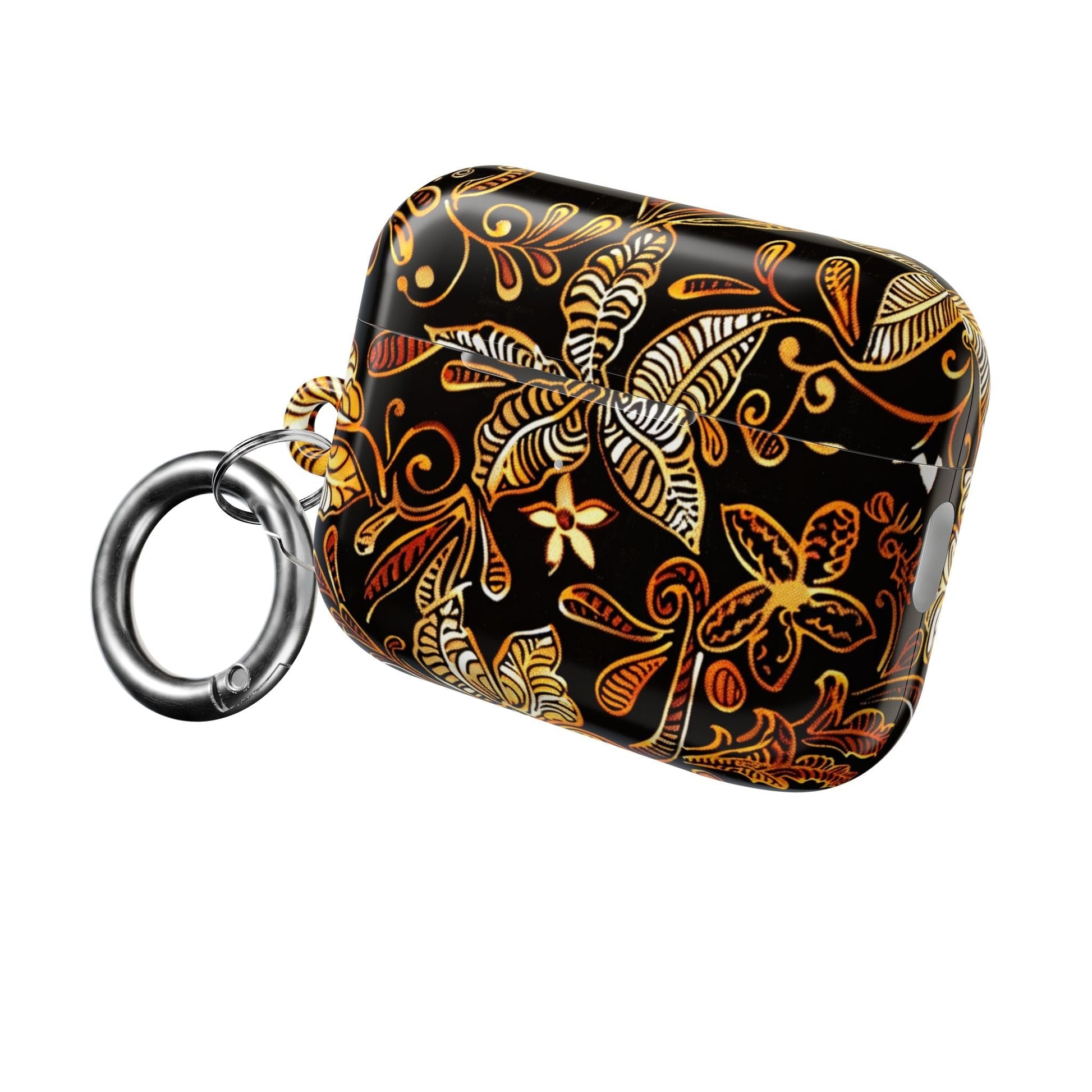 AirPod Case — Black & Gold Floral Batik Protective Cover - DIGITAL X