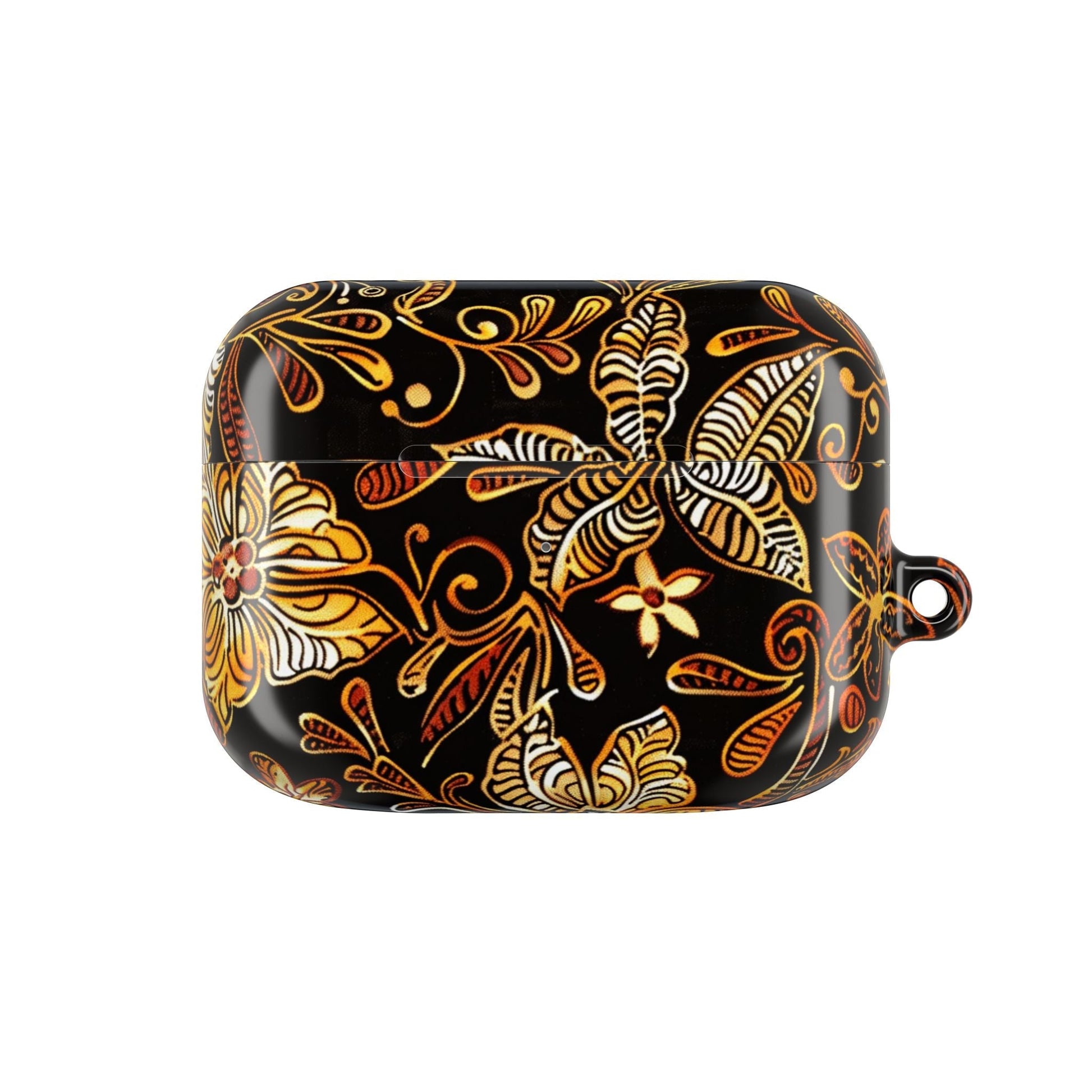 AirPod Case — Black & Gold Floral Batik Protective Cover - DIGITAL X