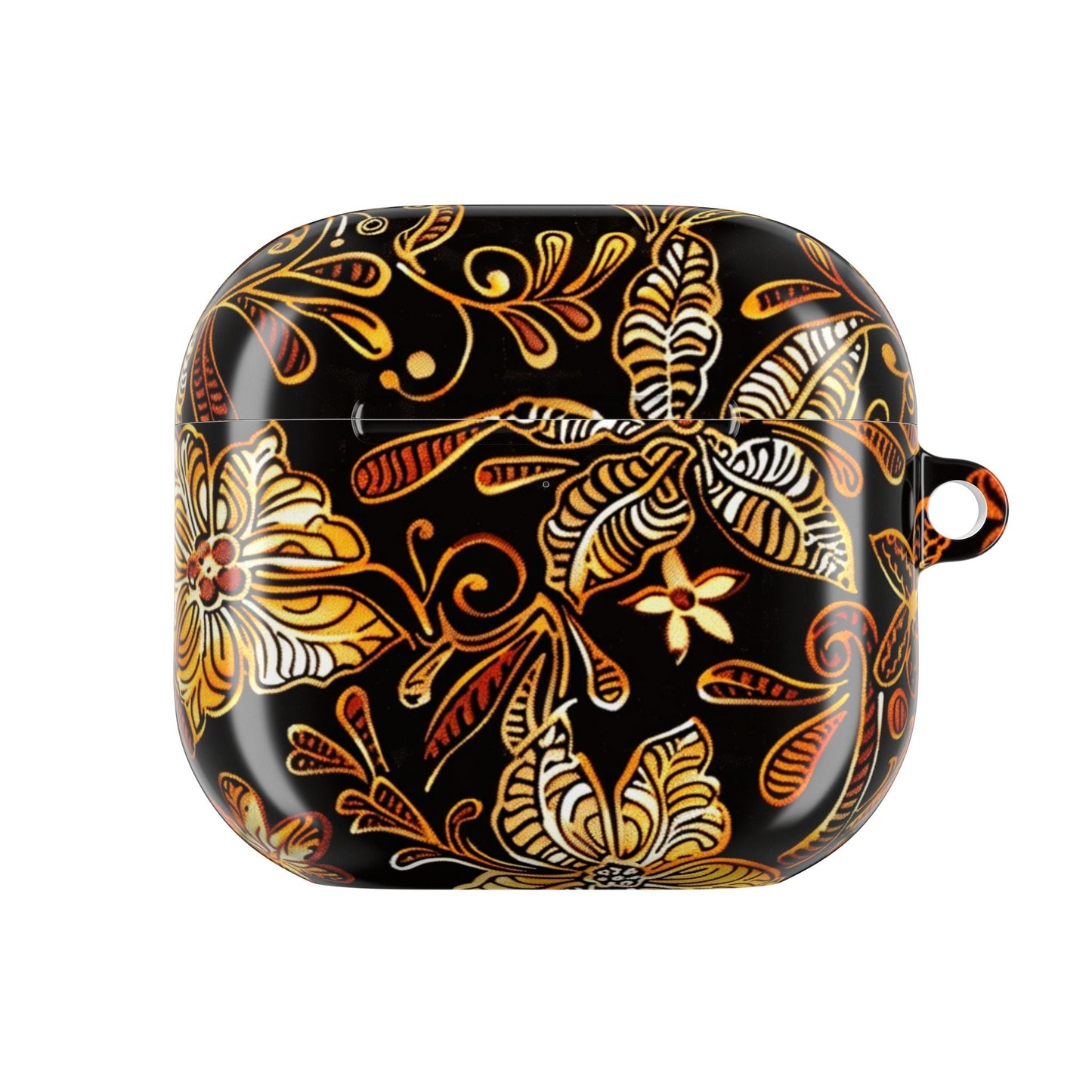 AirPod Case — Black & Gold Floral Batik Protective Cover - DIGITAL X
