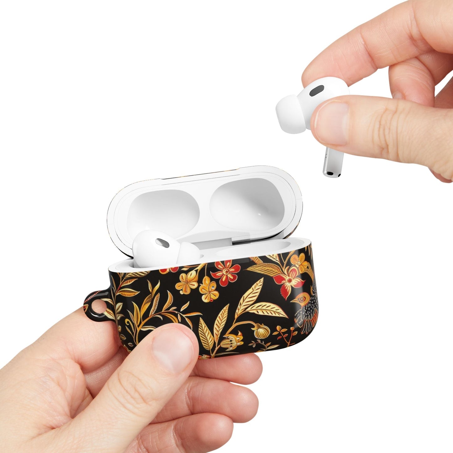 AirPod Case — Black & Gold Floral Bird Protective Case - DIGITAL X