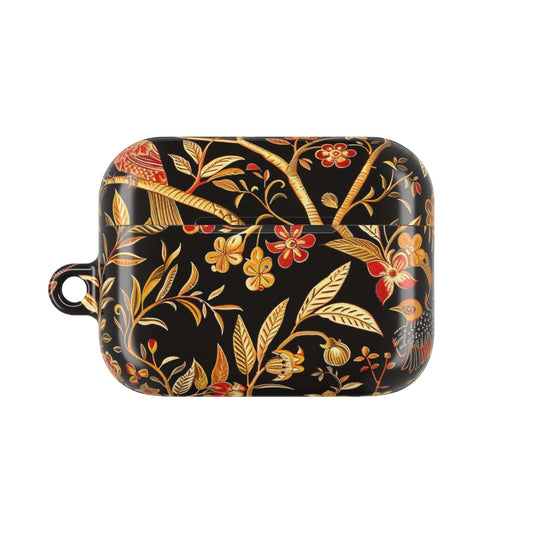 AirPod Case — Black & Gold Floral Bird Protective Case - DIGITAL X