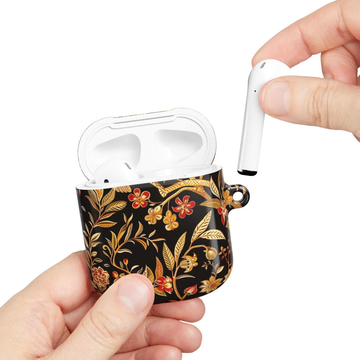AirPod Case — Black & Gold Floral Bird Protective Case - DIGITAL X