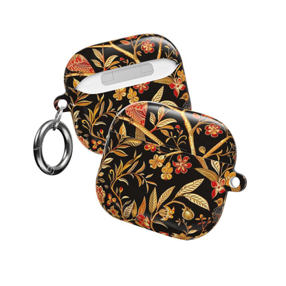 AirPod Case — Black & Gold Floral Bird Protective Case - DIGITAL X