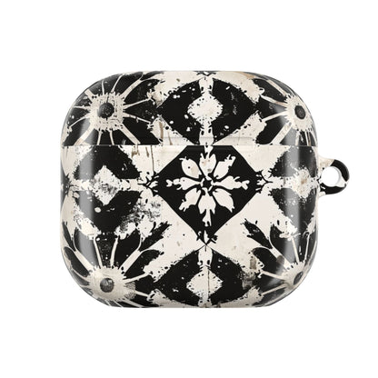 AirPod Case — Black & White Boho Tile Pattern Protective Cover - DIGITAL X