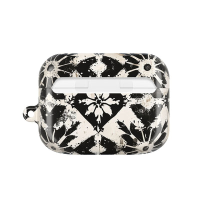AirPod Case — Black & White Boho Tile Pattern Protective Cover - DIGITAL X