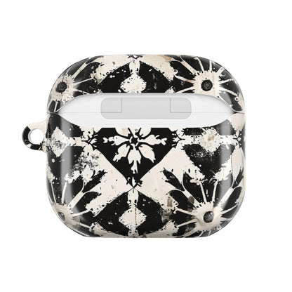 AirPod Case — Black & White Boho Tile Pattern Protective Cover - DIGITAL X