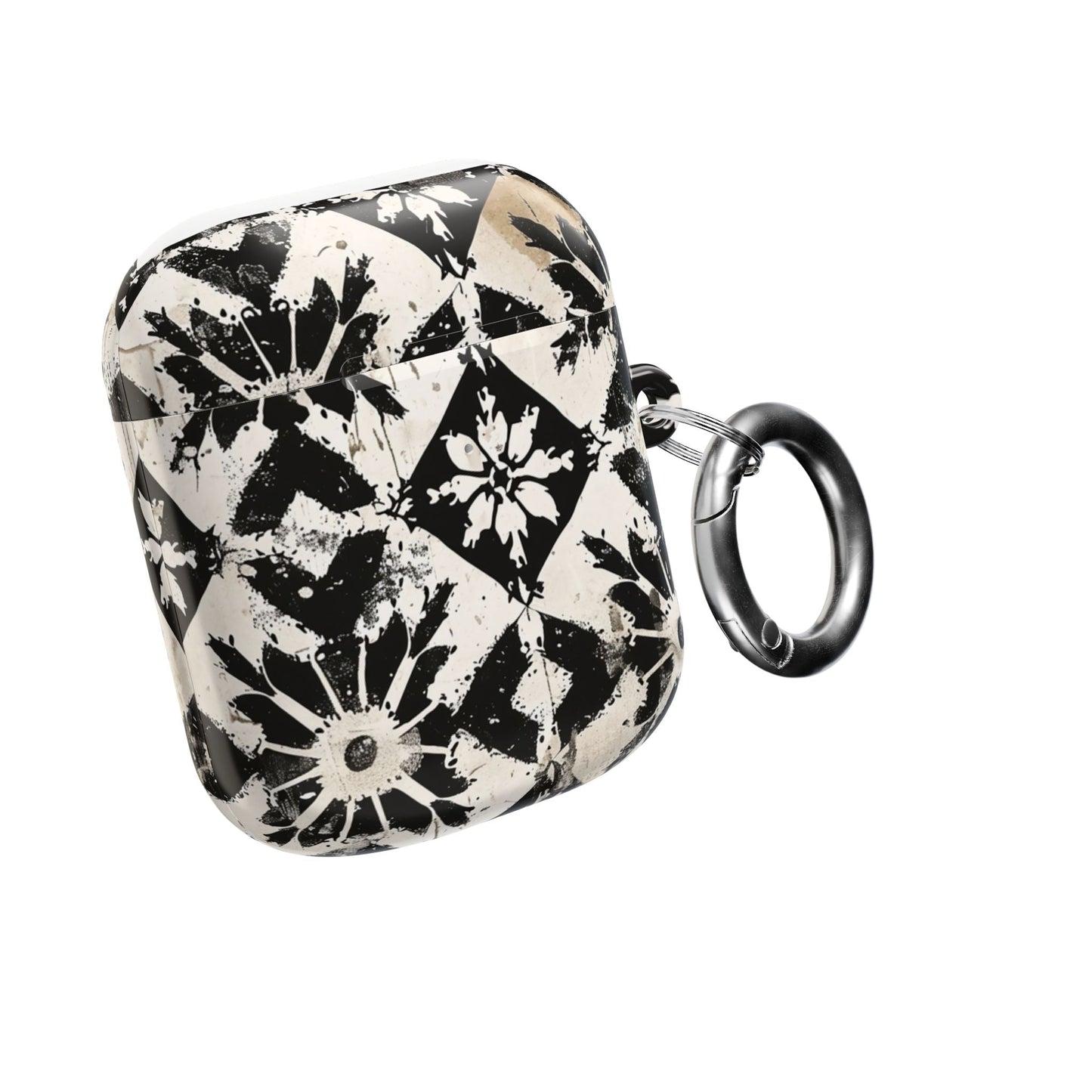 AirPod Case — Black & White Boho Tile Pattern Protective Cover - DIGITAL X