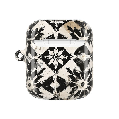 AirPod Case — Black & White Boho Tile Pattern Protective Cover - DIGITAL X