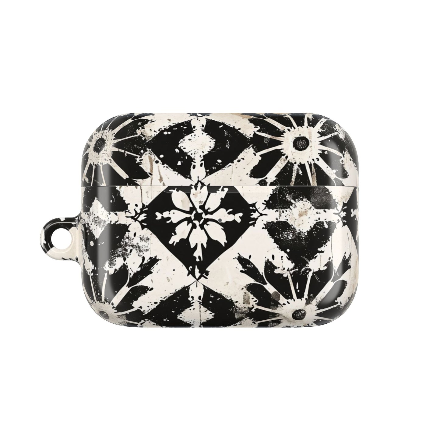 AirPod Case — Black & White Boho Tile Pattern Protective Cover - DIGITAL X
