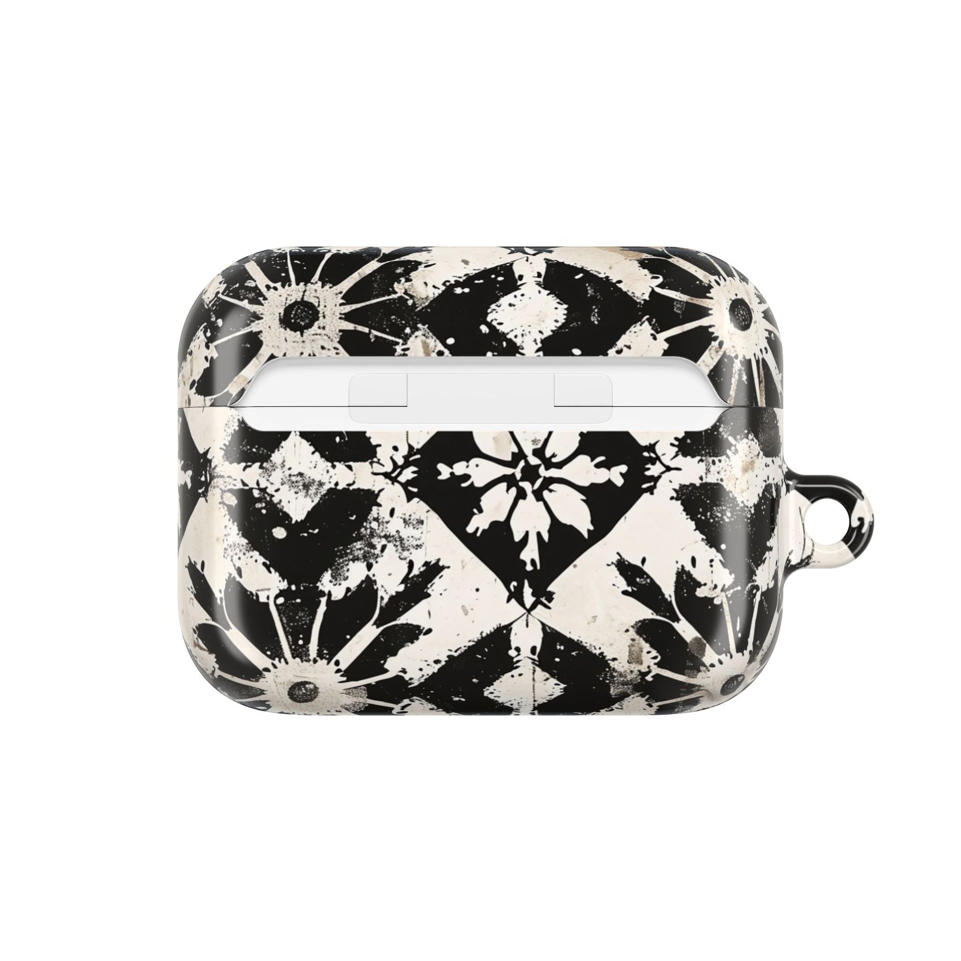 AirPod Case — Black & White Boho Tile Pattern Protective Cover - DIGITAL X