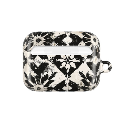 AirPod Case — Black & White Boho Tile Pattern Protective Cover - DIGITAL X