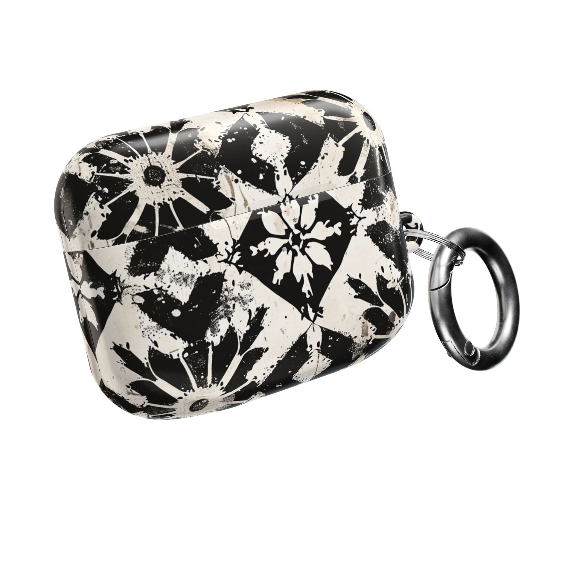 AirPod Case — Black & White Boho Tile Pattern Protective Cover - DIGITAL X
