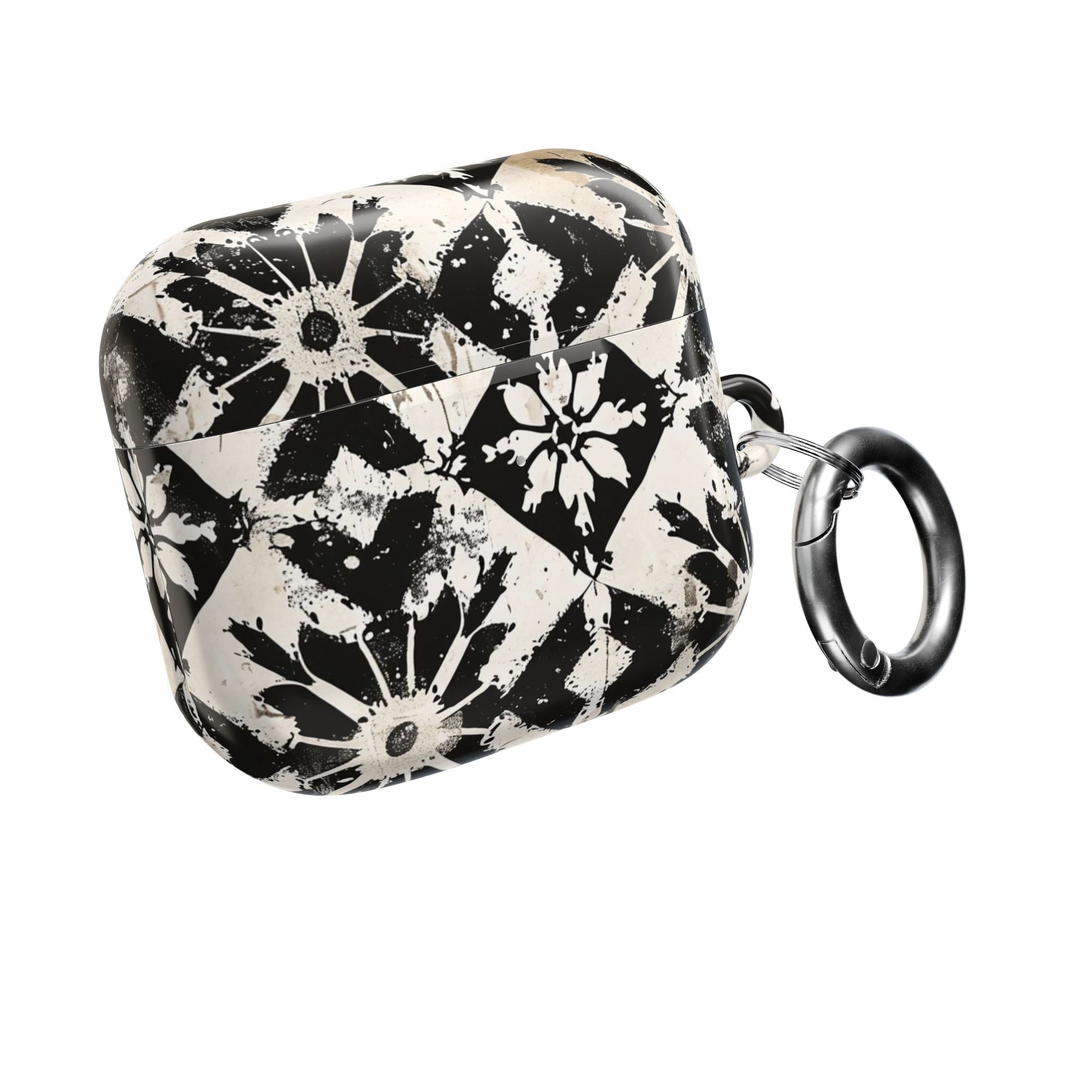 AirPod Case — Black & White Boho Tile Pattern Protective Cover - DIGITAL X