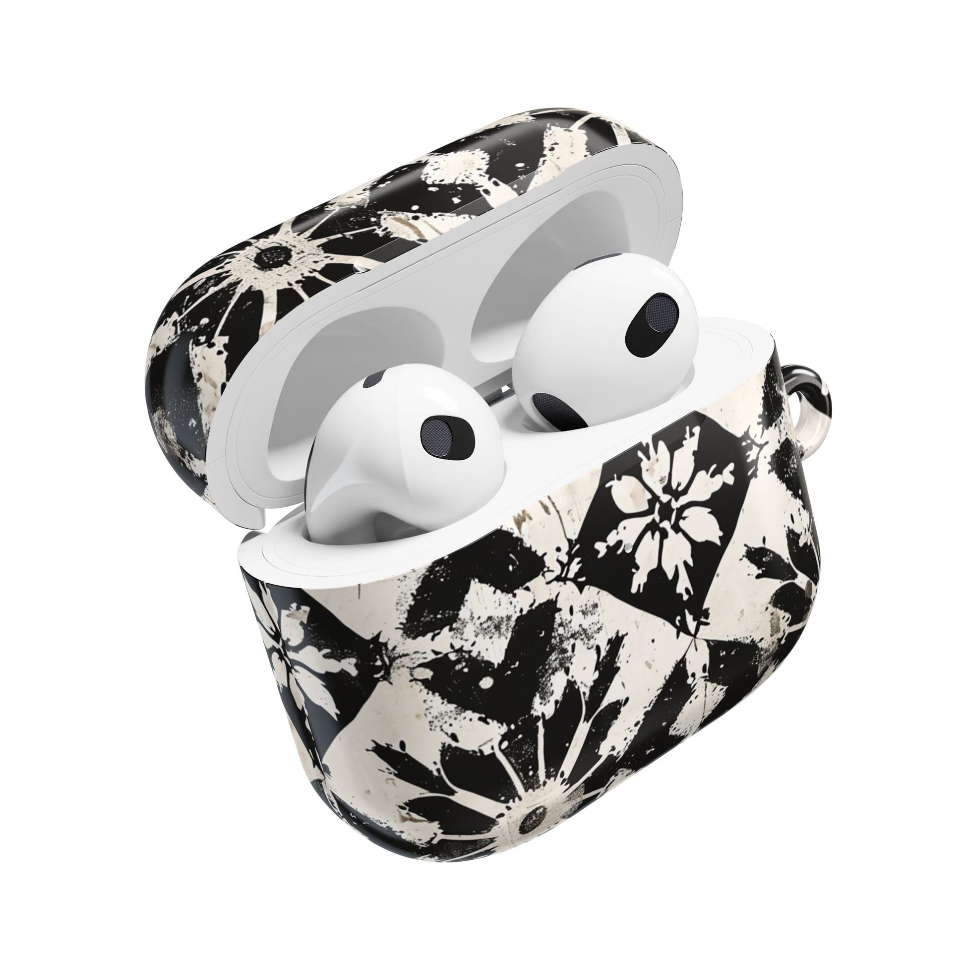 AirPod Case — Black & White Boho Tile Pattern Protective Cover - DIGITAL X
