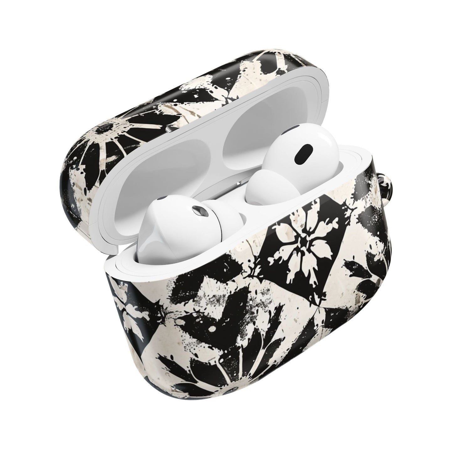 AirPod Case — Black & White Boho Tile Pattern Protective Cover - DIGITAL X