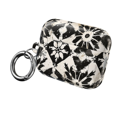 AirPod Case — Black & White Boho Tile Pattern Protective Cover - DIGITAL X