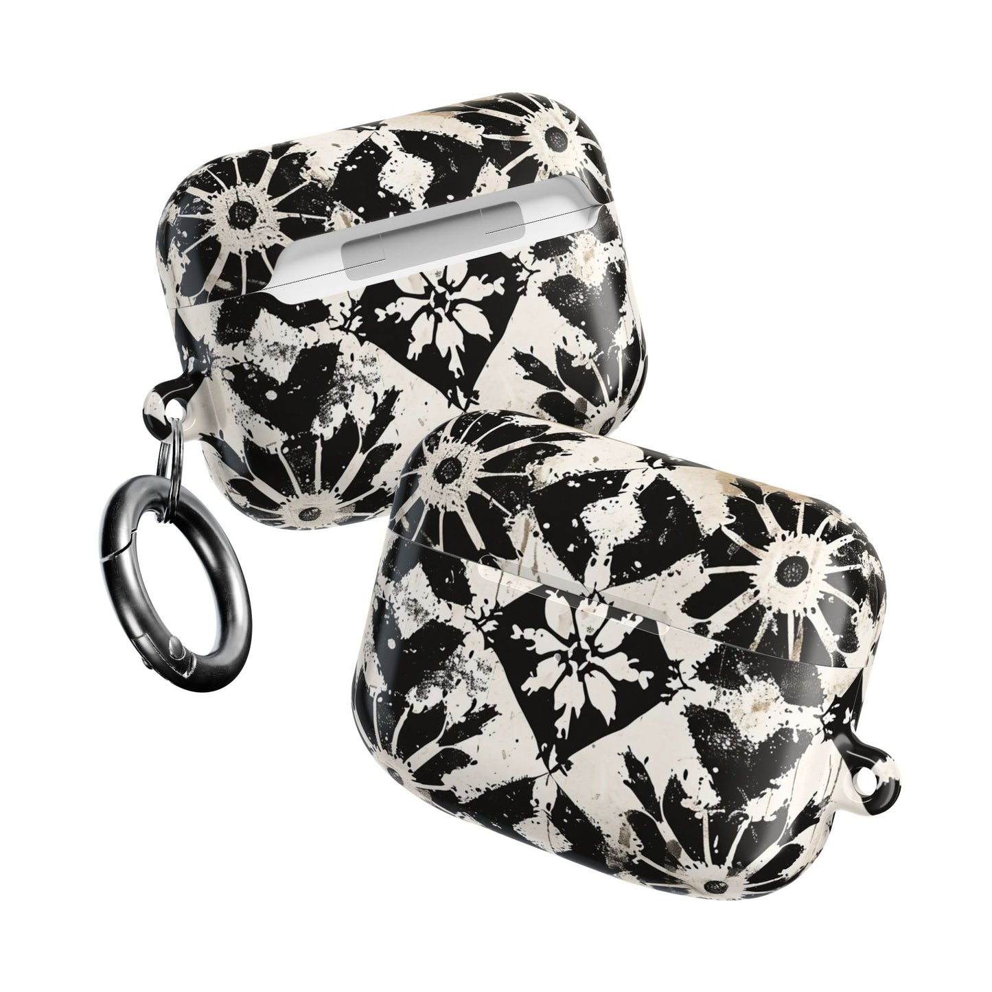 AirPod Case — Black & White Boho Tile Pattern Protective Cover - DIGITAL X