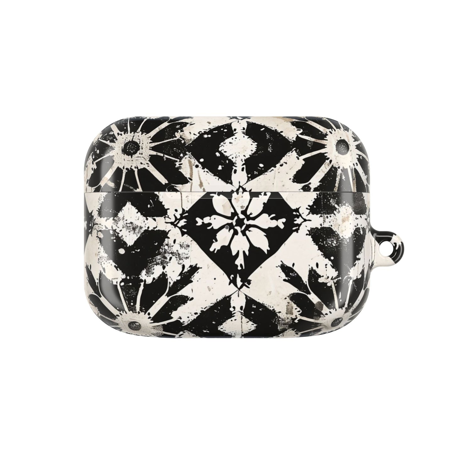 AirPod Case — Black & White Boho Tile Pattern Protective Cover - DIGITAL X