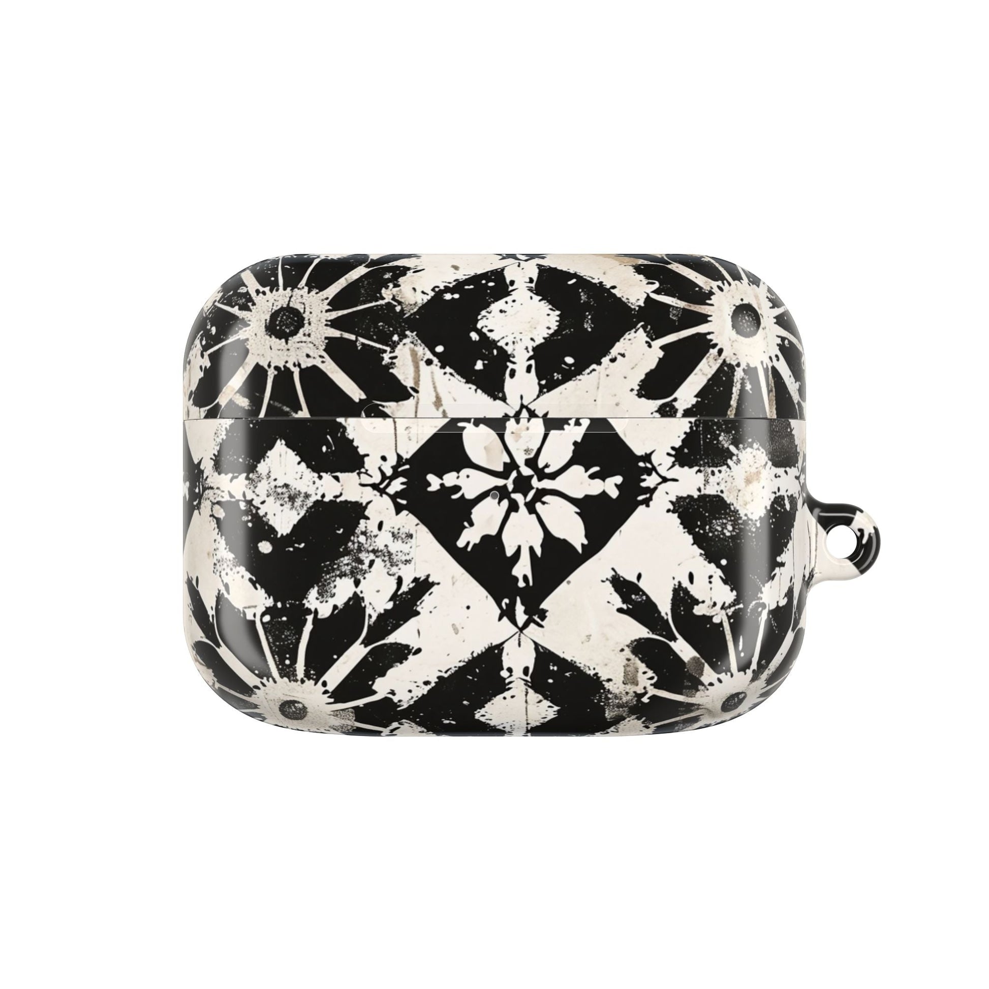 AirPod Case — Black & White Boho Tile Pattern Protective Cover - DIGITAL X