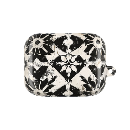 AirPod Case — Black & White Boho Tile Pattern Protective Cover - DIGITAL X