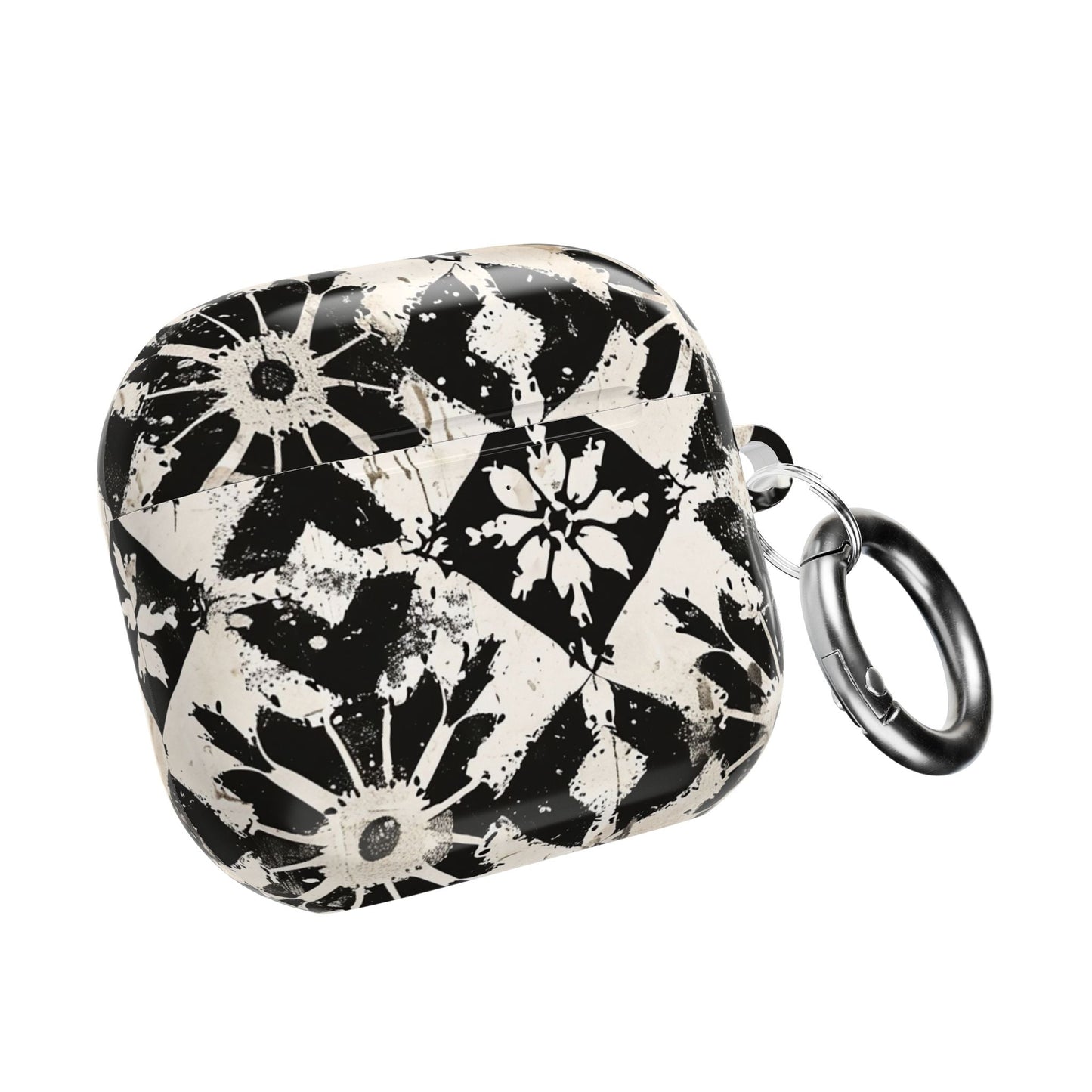 AirPod Case — Black & White Boho Tile Pattern Protective Cover - DIGITAL X