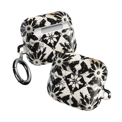 AirPod Case — Black & White Boho Tile Pattern Protective Cover - DIGITAL X