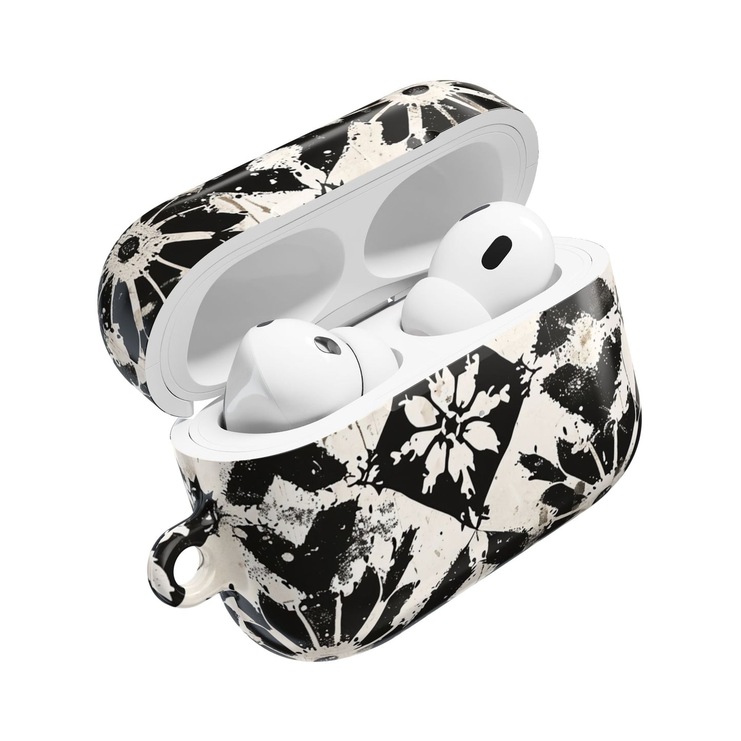 AirPod Case — Black & White Boho Tile Pattern Protective Cover - DIGITAL X