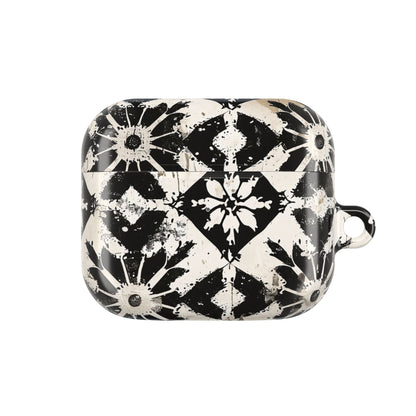 AirPod Case — Black & White Boho Tile Pattern Protective Cover - DIGITAL X