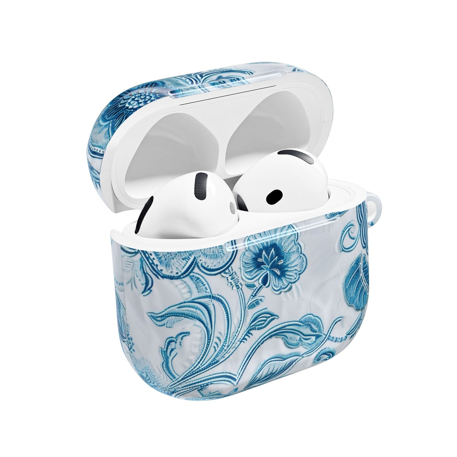 AirPod Case — Blue Floral Ceramic Pattern Protective Cover - DIGITAL X