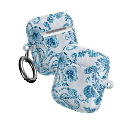 AirPod Case — Blue Floral Ceramic Pattern Protective Cover - DIGITAL X