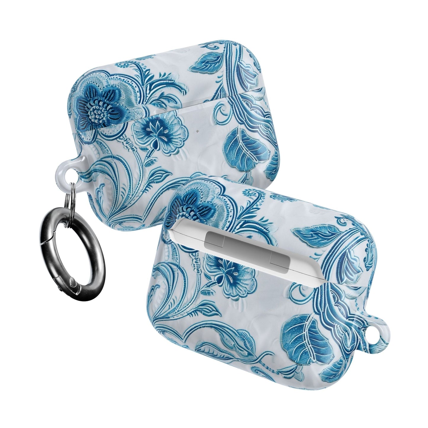 AirPod Case — Blue Floral Ceramic Pattern Protective Cover - DIGITAL X