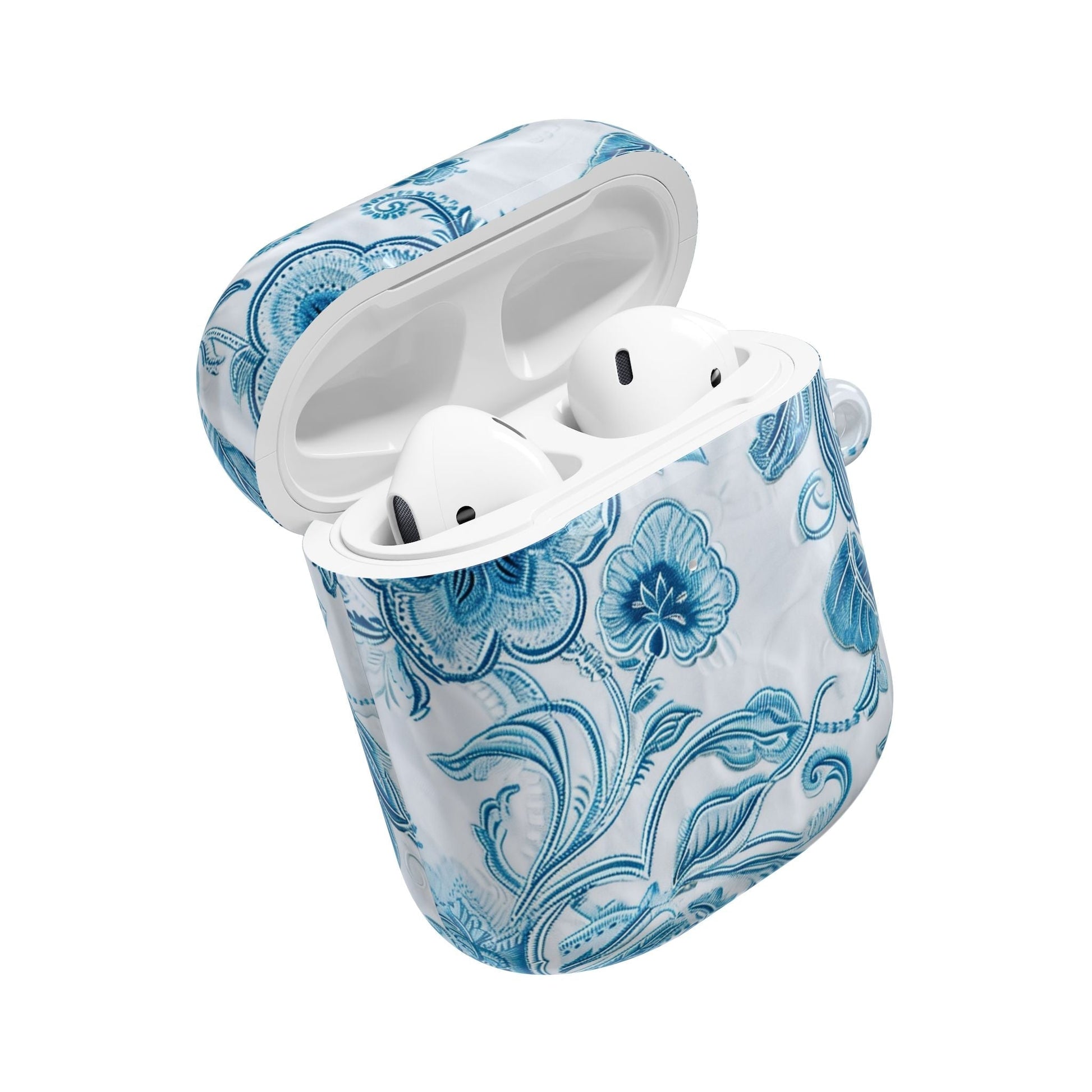 AirPod Case — Blue Floral Ceramic Pattern Protective Cover - DIGITAL X