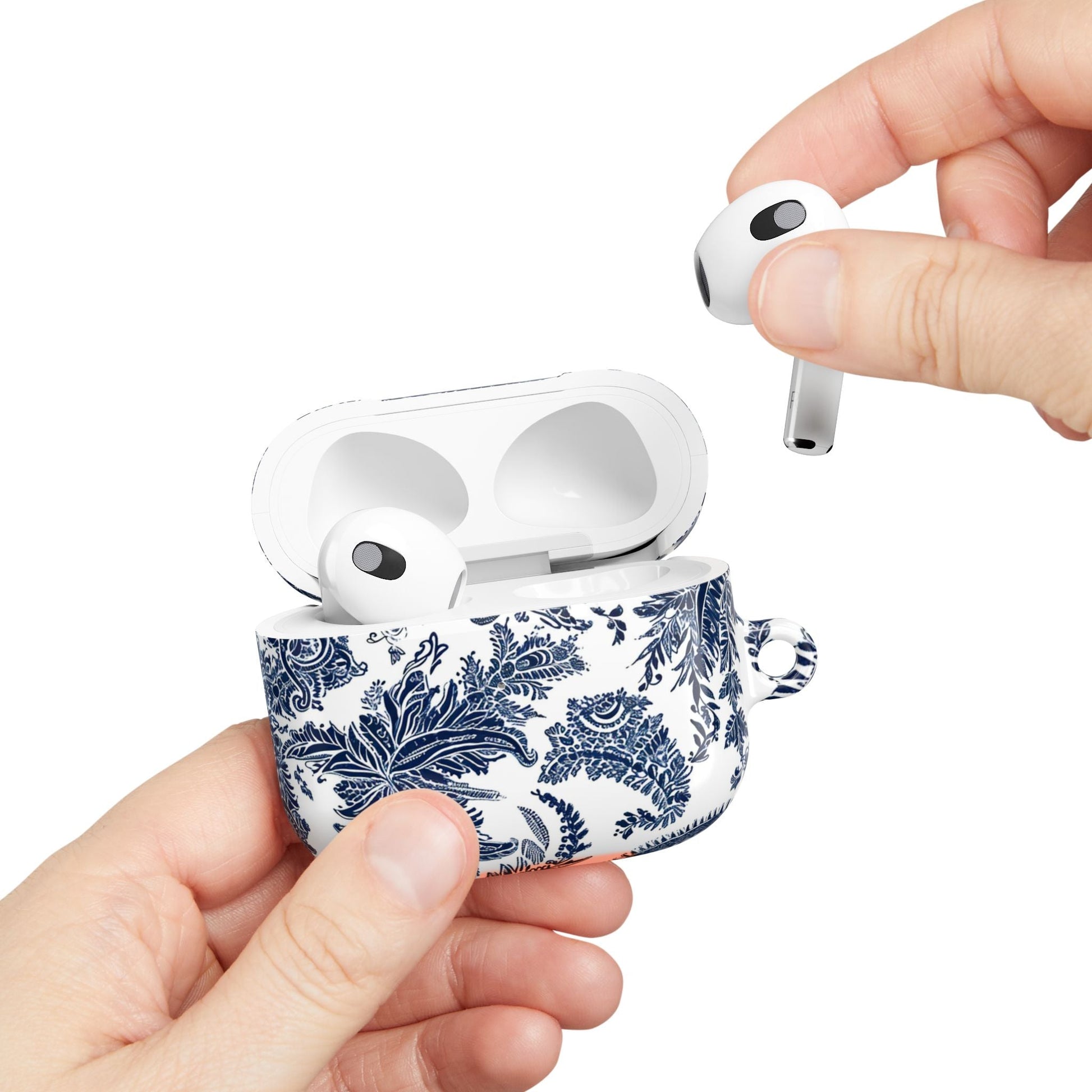 AirPod Case — Blue Floral Paisley Protective Cover - DIGITAL X