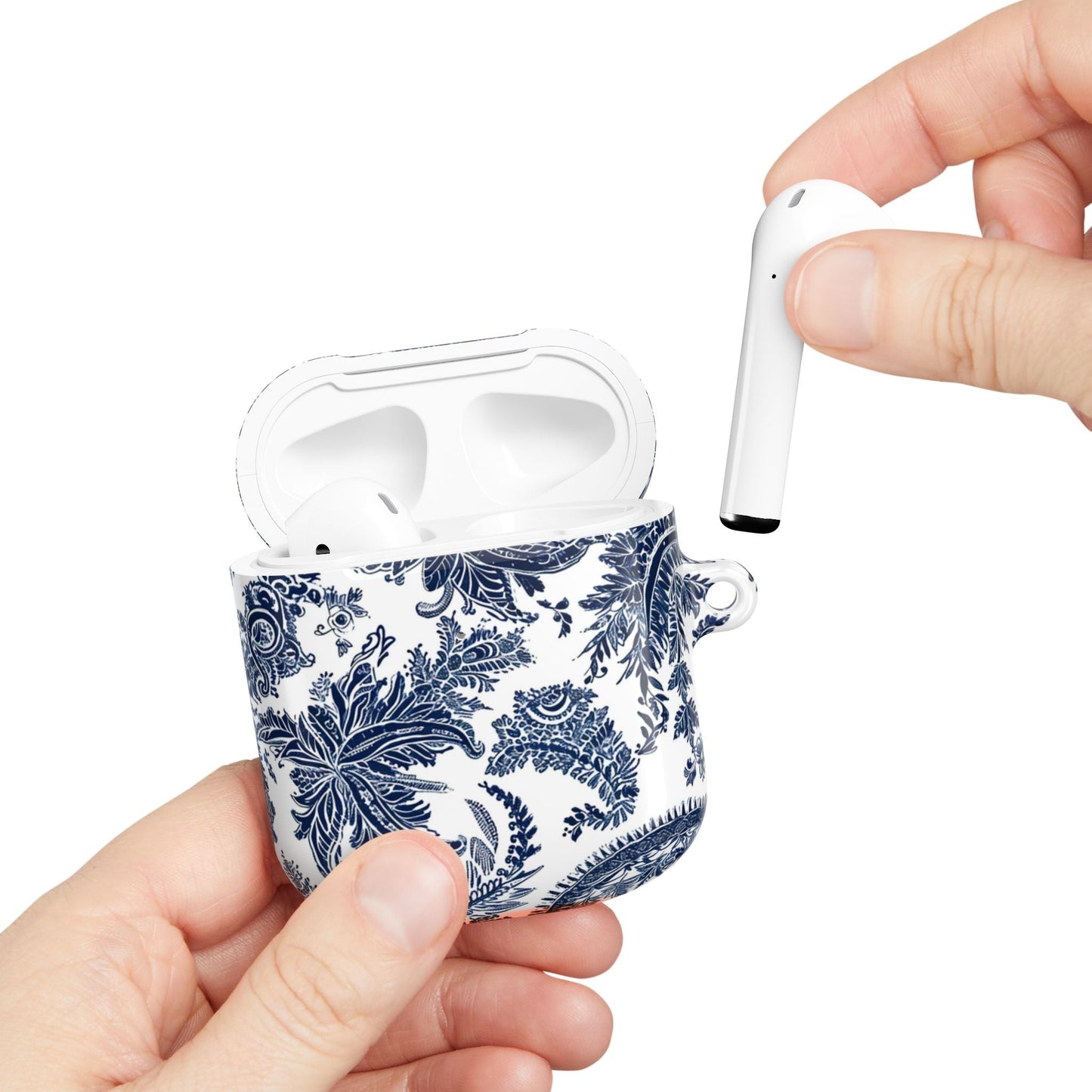 AirPod Case — Blue Floral Paisley Protective Cover - DIGITAL X